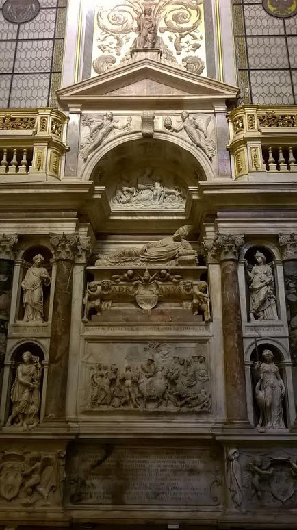 Tombeau d'Adrien VI. Eglise de Santa Maria dell'Anima. 2016. Source Guiseppe Larocca.
