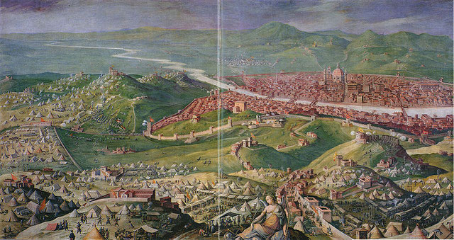 Siège de Florence, par G. Vasari.Palais Vecchio. (Source : Abbeville Press)