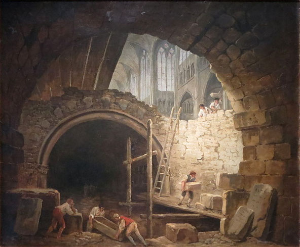 Violation de la nécropole royale. Hubert Robert. Carnavalet