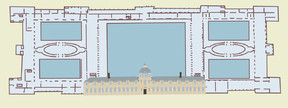 Le château élevé par P.Delorme, superposé au plan original. (Source : Gilles BREMOND)