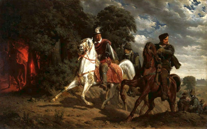 Henri III fuit la Pologne. Source « Grottger Escape of Henry of Valois » par Artur Grottger — Travail personnel (BurgererSF). Source licence Wikimedia Commons - https://commons.wikimedia.org/wiki/File:Grottger\_Escape\_of\_Henry\_of\_Valois.jp