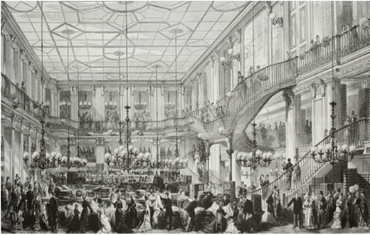 Intérieur du Bon Marché, premier Grand Magasin fondé par Aristide Boucicaut en 1852