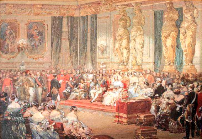 Tableau représentant le mariage civil de Sa Majesté l'empereur des Français Napoléon III et d'Eugénie de Montijo au Palais des Tuileries, le 29 janvier 1853
