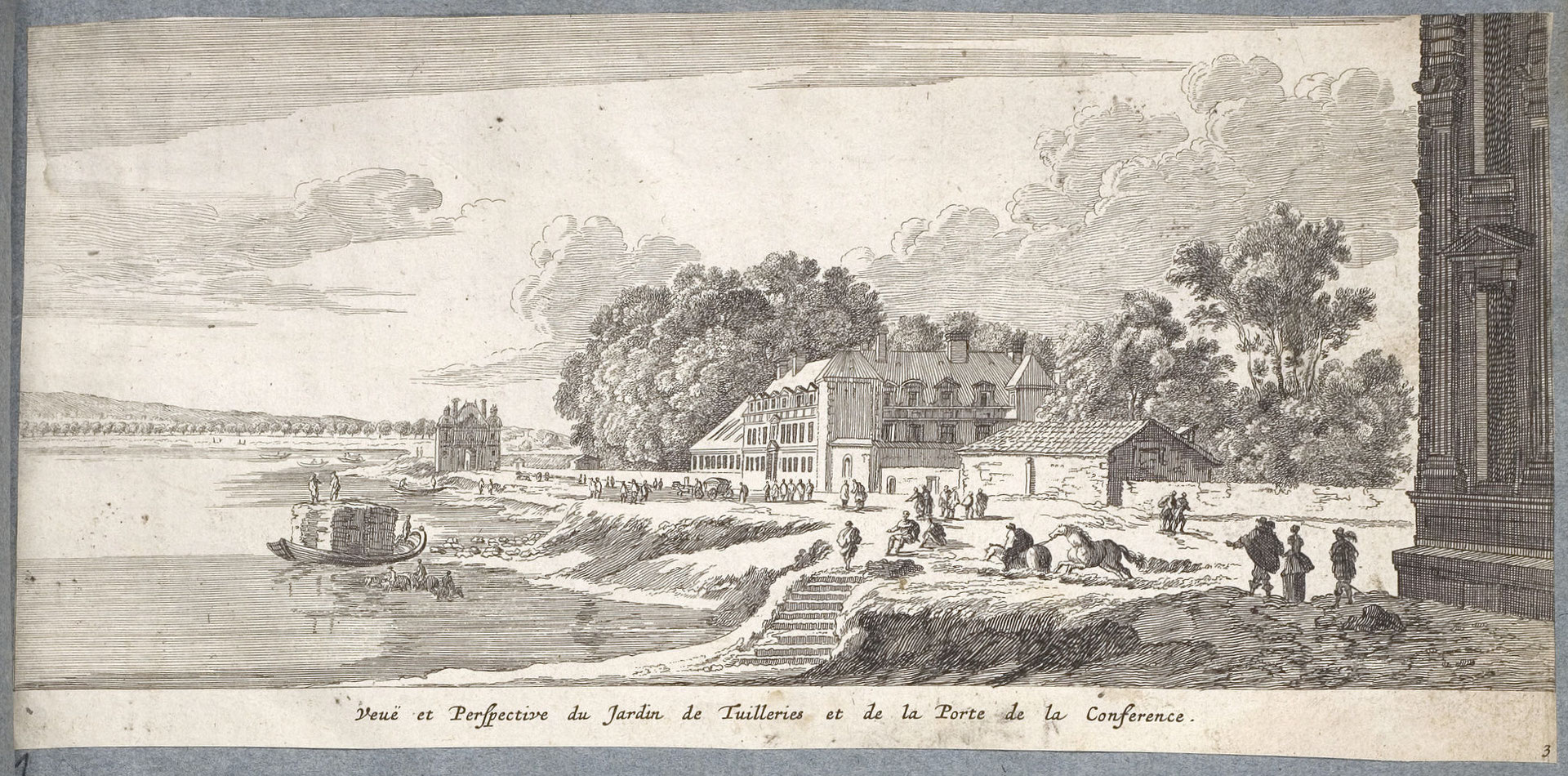 Porte de la Conférence et jardin des Tuileries.