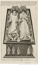 Tombeau de Charles VI et Isabeau de Bavière. (Source : Gallica-BNF)