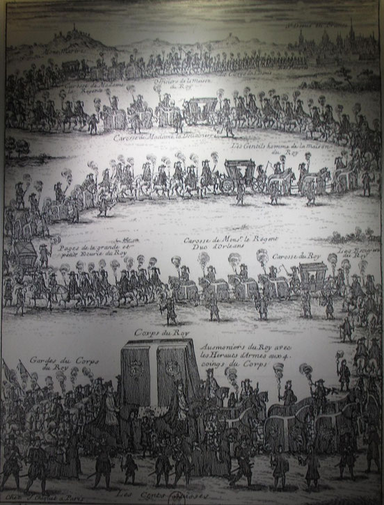 Convoi funéraire de Louis XIV. Saint-Denis. (Source : Willy, mai 2015)