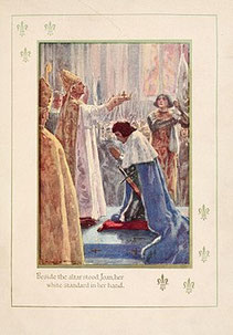 Sacre de Charles VII Par Marshall, H. E. (Henrietta Elizabeth), b. 1876 illustrarted by A.C. Mihael (https://archive.org/details/historyoffrance00mars) \[Public domain\], via Wikimedia Commons