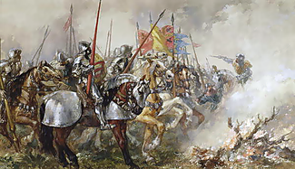 Henry V au milieu de ses hommes par John Gilbert.www.bridgemanartondemand.comart/103728/. wikimedia.org