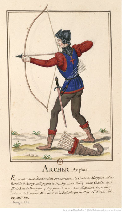 Archer Anglais XV. Source Gallica.